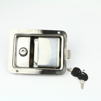 Poignée de verrouillage à palette pour boîte à outils de véhicule, camion, pièces de carrosserie, poignée de verrouillage en acier pour porte, poignée de verrouillage de capote