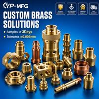 ISO9001 Custom Brass Bronze CNC Machining Service 5 Axis Small Precision Milling Turning Rapid Prototype Component Part Hub