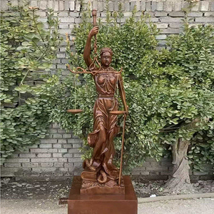 Statue de la Déesse de la Justice en bronze, taille personnalisée, pour intérieur/extérieur, cadeau pour <span class=keywords><strong>avocat</strong></span>, grande sculpture. - Product Image 1