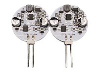 Ampoule LED sans scintillement 10-30VDC 2.2W D31.5mm G4 à broches latérales et centrales, blanc chaud et blanc froid, pour hôtel