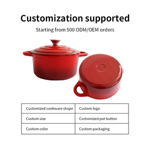 Casserole <span class=keywords><strong>en</strong></span> <span class=keywords><strong>fonte</strong></span> émaillée certifiée LFGB, antiadhésive, écologique, à distribution uniforme de la chaleur, vente chaude transfrontalière, ustensiles de cuisine - Product Image 4