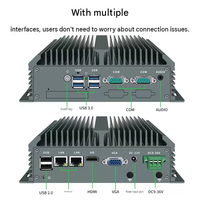 Mini PC industriel BKHD J1900 N100 J6412 i3 i5 double LAN double COM 9-36V, ordinateur embarqué