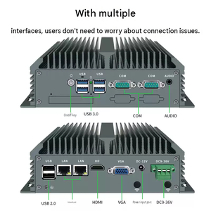 BKHD J1900 N100 J6412 i3 i5 มินิพีซีอุตสาหกรรมแบบ Dual LAN Dual COM 9 36V คอมพิวเตอร์ฝังตัว - Product Image 3