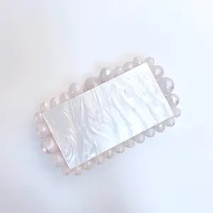 Túi Nhựa Đựng Đám Mây Acrylic Mới Túi Đeo Chéo Phong Cách Instagram Túi Trẻ Em Đính Hạt Đèn Flash