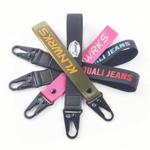 Llaveros promocionales personalizados con logo de águila, cordones cortos bordados, llaveros de muñeca tejidos para motocicleta - Product Image 2