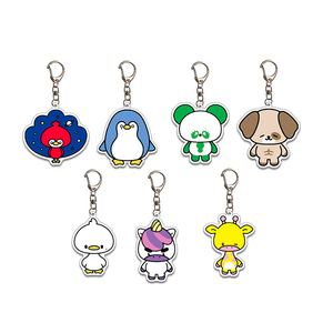 Wholesale Customizable Acrylic PVC Cartoon <b>Anime</b> Style Pendant <b>Keychain</b> UV Printing Fashion Trend Promotion Gift Souvenir - Product Image 1