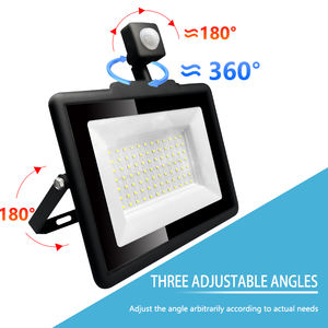 <span class=keywords><strong>Projecteur</strong></span> <span class=keywords><strong>LED</strong></span> étanche IP65 avec détecteur de mouvement PIR, angle de faisceau 120°, construction en aluminium pour entrepôt - Product Image 4