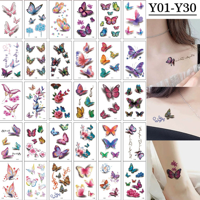 30 шт., наклейки для тату на Хэллоуин