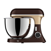 Robot pâtissier multifonction 6 vitesses avec moteur électrique DC, bol en acier inoxydable de 6 L, design à tête inclinable et relevable, pour usage domestique