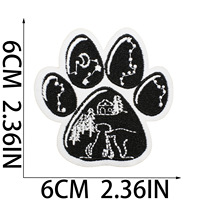 Patchs thermocollants en feutre non tissé avec broderie de traces de pattes mignonnes, drapeau arc-en-ciel LGBT, drapeau américain, coucher de soleil en montagne, cœur, chien, chat