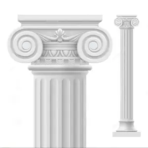 Hand Carved Natural Stone Custom Design Large Marble Column