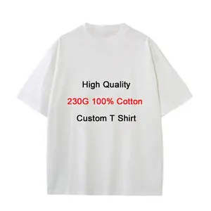 Fabricant chinois T-shirts personnalisés de haute qualité 230gsm 100% coton T-shirts vierges pour hommes