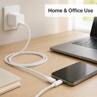 Câble en nylon tressé double USB-C 60W, charge rapide PD, 1m/1,5m/2m, garantie 12 mois pour iPhone et ordinateur portable