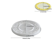 INTODIY circulaire Relief dentelle plateau ornement Base Silicone moule dentelle ronde Photo cadre pendentif Silicone moule