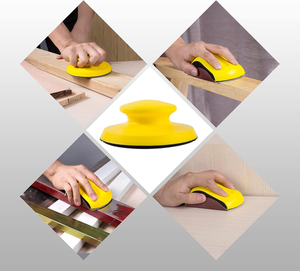 Lot de 2 blocs de ponçage auto-agrippants de 5 pouces - Ponçage rond et ponçage de précision pour la finition de meubles en bois, la réparation de cloisons sèches et les travaux manuels - Product Image 6