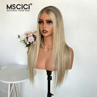 Perruque Lace Front HD Transparente 13x4 Cheveux Humains Vierges Malaisiens Raides Blonds Couleur Personnalisable Haute Qualité 100% Cheveux Humains