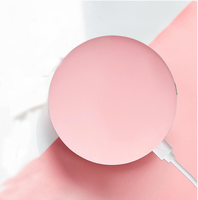 1 ensemble de Mini miroir de maquillage portable, miroir de poche, rond et personnalisé, avec lumière Led, Promotion, joli