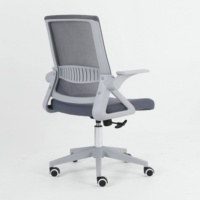 Accoudoirs pliables en plastique gris de tissu de maille de la chaise de maison/bureau de style contemporain exécutif