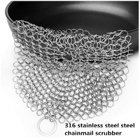 Personnalisable En Acier Inoxydable Laine Lave-Vaisselle Chaîne Maille En Acier Durable Nettoyage Ménage Outils De Nettoyage Accessoires