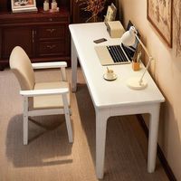 Bureau de direction simple, durable, moderne, minimaliste, en bois massif, petit bureau familial pour l'apprentissage, avec tiroirs, bureau rectangulaire étroit