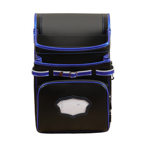 Student <b>Backpack</b> 18 In <b>Black</b> With Blue Spine Protecting School Education Unisex - Product Image 5