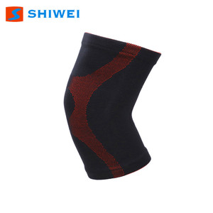 Genouillères Shiwei tricotées en 3D, haute élasticité, respirantes, antidérapantes, pour la course à pied, unisexe, rouge et bleu - Product Image 4