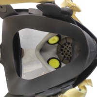 Masque SCBA pour pompier, masque facial complet en silicone robuste, pince-nez réglable, membrane vocale pour la respiration en cas d'incendie