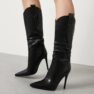 2025 New European Fashion Ladies Stiletto High Heel Bottes Femme Shoes Women <b>Boots</b> for Fall and Winter - Product Image 4