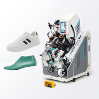 Machine de pose de languettes entièrement servo-contrôlée par ordinateur pour le nettoyage et la fixation des bords supérieurs des chaussures pour femmes