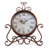 European Vintage Wrought Iron Desktop <strong>Clock</strong> Decorative Creative Metal Table Watch <strong>Clock</strong> - Product Image 3