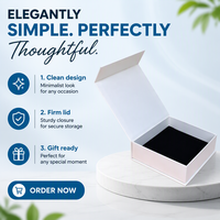 Boîte cadeau en papier magnétique blanche et noire avec logo personnalisé de luxe, recyclable, pliable, rigide, avec couvercle magnétique