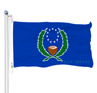 Drapeau de Niue 3x5 durable pour équipe sportive, bannière décorative murale intérieure, compatible avec les mât de drapeau pour l'extérieur de la maison