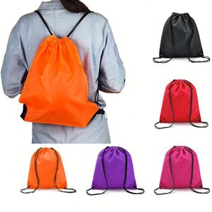 Wholesale Promotional Polyester Nylon <b>Drawstring</b> 34cm Shop and <b>Backpack</b> Customized Draw String Bags - Product Image 1