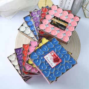 50 Uds. Velas de aromaterapia de cera de soja en forma de corazón sin humo cera de té de 2 horas sin perfume para DIY propuestas de Navidad PARA EL Día de San Valentín - Product Image 3