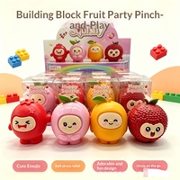 Jouet anti-stress en peluche souple en caoutchouc Fruit Party, blocs de construction, best-seller, vente en gros, jouet à presser à récupération lente