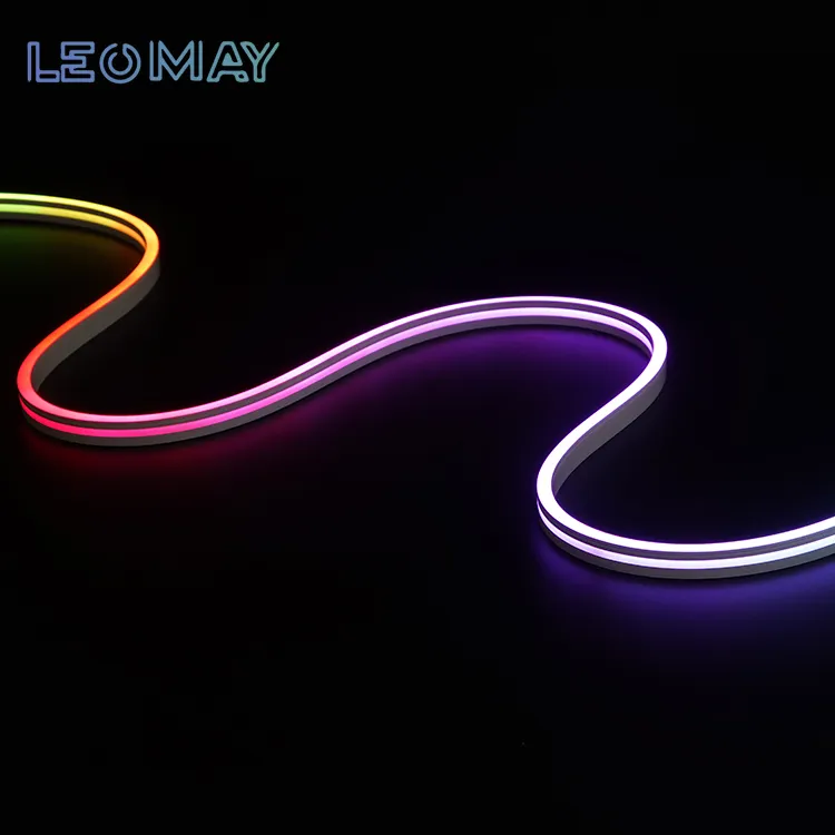 Neon Flexível RGB Led Strip Ip66 Impermeável Silicone Neon Led Strip Light 30m Decoração Bendable Lights RGB Neon Lights Sign