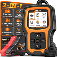 Mise à jour gratuite ANCEL AD410 Pro 2 en 1 Outil de diagnostic automobile OBD2 et testeur de batterie 6V et 12V pour la plupart des modèles de voitures