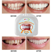 Prothèses dentaires supérieures/inférieures, facettes pour un sourire parfait, pâte dentaire, outils d'hygiène buccale, dents artificielles, sourire instantané, dents en silicone, cosmétiques dentaires