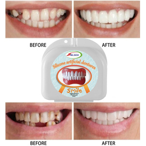 Fausses dents supérieures/inférieures facettes de <span class=keywords><strong>rire</strong></span> parfaites pâte de prothèses dentaires outils d'hygiène buccale fausses dents sourire instantané dents en Silicone cosmétique - Product Image 5