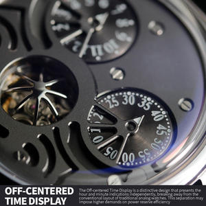 Montre automatique squelette personnalisée avec logo, fabrication OEM, acier inoxydable 316L, étanche, lumineuse, bracelet en cuir italien - Product Image 2