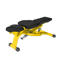 Banc multi-réglable en acier pour entraînement de musculation, conception ovale plate pour un entraînement de musculation efficace