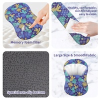 Ensemble de tapis de souris et de clavier en mousse à mémoire de forme de style marbre PORON avec repose-poignets, couleur et logo personnalisables en stock