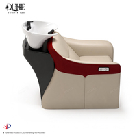 Nouvelle Arrivée : Fauteuil de Massage Shampoing Moderne pour Salon de Coiffure, Lit de Lavage avec Bassin en Céramique pour Barbier