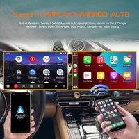 Estéreo para Coche con Pantalla Giratoria Android de 13.3 Pulgadas y Cámara 360 para Toyota Honda, Carplay Inalámbrico, Audio Universal para Tablero, 1 Año de Garantía