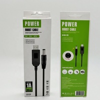 Cable de alimentación USB a CC, adaptadores convertidores de refuerzo de 5V a 12V, Cable de carga de conector USB a CC para enrutador Wifi, Mini altavoz de ventilador