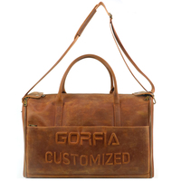 Bolsa de Viaje de Cuero Personalizada, Bolsa de Fin de Semana, Bolsa de Gimnasio de Gran Capacidad, Bolsa de Viaje para Pasar la Noche, Marca Privada OEM