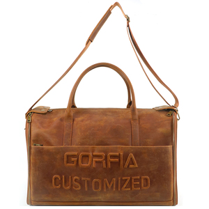 Bolsa de Viaje de Cuero Personalizada, Bolsa de Fin de Semana, Bolsa de Gimnasio de Gran Capacidad, Bolsa de Viaje para Pasar la Noche, Marca Privada OEM - Product Image 5