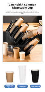 Giá để cốc nhựa đứng 4 tầng đa năng để bàn bếp, hộp đựng cốc giấy - Product Image 2