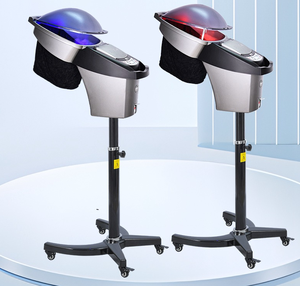 Calentador de Cabello Profesional Moderno de Plástico con Micro Niebla de Ozono O3 y 7 Luces LED, Color Rojo/Azul para Salón, Supermercado y Spa - Product Image 1