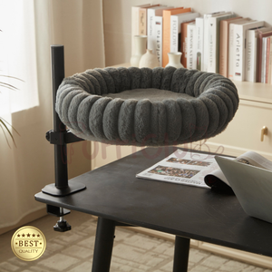 Höhenverstellbar 360 °   Drehbares Katzenbett für Schreibtisch, an Klemmung befestigbares Katzenliegebrett für Zuhause und Büro - Product Image 2